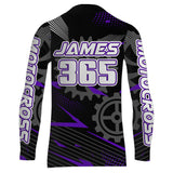 Maxcorners Purple Motocross Racing Jersey Upf30+ Dirt Bike Shirt Kids Women Men Off-road Jersey XM199 MT2809