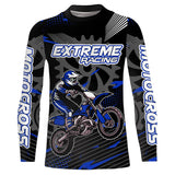 Maxcorners Blue Motocross Racing Jersey Upf30+ Dirt Bike Shirt Kids Women Men Off-road Jersey XM199 MT2809