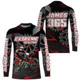 Maxcorners Red Motocross Racing Jersey Upf30+ Dirt Bike Shirt Kids Women Men Off-road Jersey XM199 MT2809