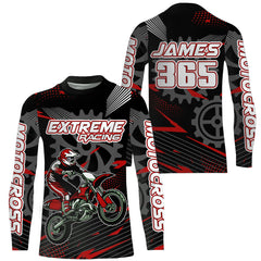 Maxcorners Red Motocross Racing Jersey Upf30+ Dirt Bike Shirt Kids Women Men Off-road Jersey XM199 MT2809