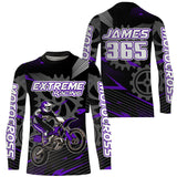 Maxcorners Purple Motocross Racing Jersey Upf30+ Dirt Bike Shirt Kids Women Men Off-road Jersey XM199 MT2809