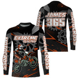 Maxcorners Orange Motocross Racing Jersey Upf30+ Dirt Bike Shirt Kids Women Men Off-road Jersey XM199 MT2809