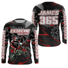 Maxcorners Red Motocross Racing Jersey Upf30+ Dirt Bike Shirt Kids Women Men Off-road Jersey XM199 MT2809