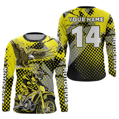 Maxcorners Yellow Eagle Motocross Jersey Dirt Bike Jersey Men Kid Women Motorcycle Riding Shirt LM2809