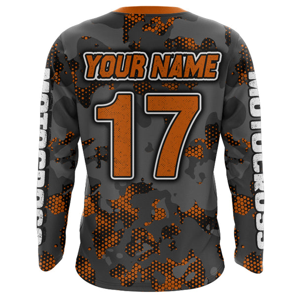 Maxcorners Motocross Jersey Orange Upf30+ Dirt Bike MX Racing Kid Men Women Motorcycle Shirt XM112 MT2809