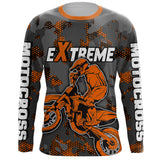 Maxcorners Motocross Jersey Orange Upf30+ Dirt Bike MX Racing Kid Men Women Motorcycle Shirt XM112 MT2809