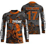 Maxcorners Motocross Jersey Orange Upf30+ Dirt Bike MX Racing Kid Men Women Motorcycle Shirt XM112 MT2809