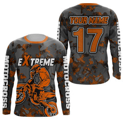 Maxcorners Motocross Jersey Orange Upf30+ Dirt Bike MX Racing Kid Men Women Motorcycle Shirt XM112 MT2809