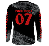 Maxcorners Motocross Jersey Kid Men Dirt Bike Racing Shirt Upf30+ Off-road Motorcycle Jersey Red MT2809