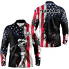 Maxcorners Patriotic Golf Polo Shirts Custom for Men and Women Golf Shirts Personalized LM2007