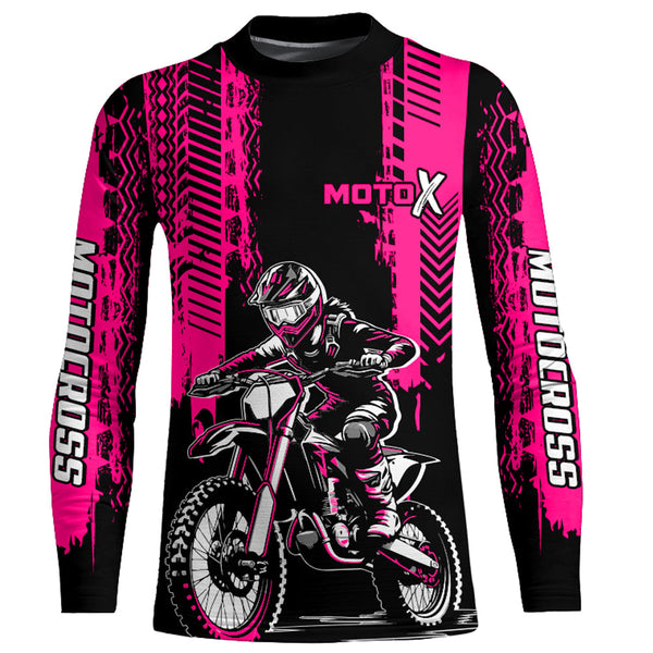 Maxcorners Motocross Racing Jersey Women Kid Upf30+ Dirt Bike Riding Shirt Off-Road Motorcycle MT2709