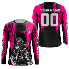 Maxcorners Motocross Racing Jersey Women Kid Upf30+ Dirt Bike Riding Shirt Off-Road Motorcycle MT2709