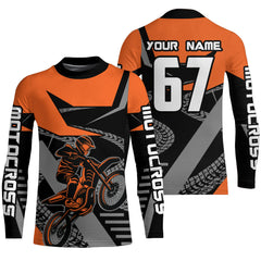 Maxcorners Orange Motocross Racing Jersey Women Men Kid Motorcycle Dirt Bike Shirt MT2709