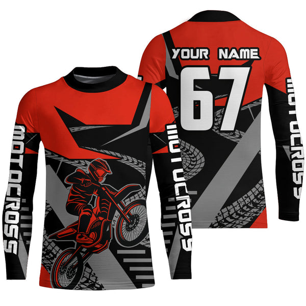 Maxcorners Red Motocross Racing Jersey Women Men Kid Motorcycle Dirt Bike Shirt MT2709
