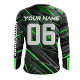 Maxcorners Green Motocross Racing Jersey Kid Women Men Upf30+ Youth Dirt Bike Off-Road Shirt MT2809