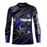 Maxcorners Blue Motocross Racing Jersey Kid Women Men Upf30+ Youth Dirt Bike Off-Road Shirt MT2809