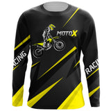 Maxcorners Motocross Racing Jersey Yellow Men Kid Upf30+ Dirt Bike Shirt Off-Road Racing Jersey XM248 MT2809