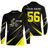 Maxcorners Motocross Racing Jersey Yellow Men Kid Upf30+ Dirt Bike Shirt Off-Road Racing Jersey XM248 MT2809