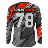 Maxcorners Red Motocross Racing Jersey Kid Women Men Dirt Bike Shirt Upf30+ Off-Road Riding Shirt XM249 MT2809