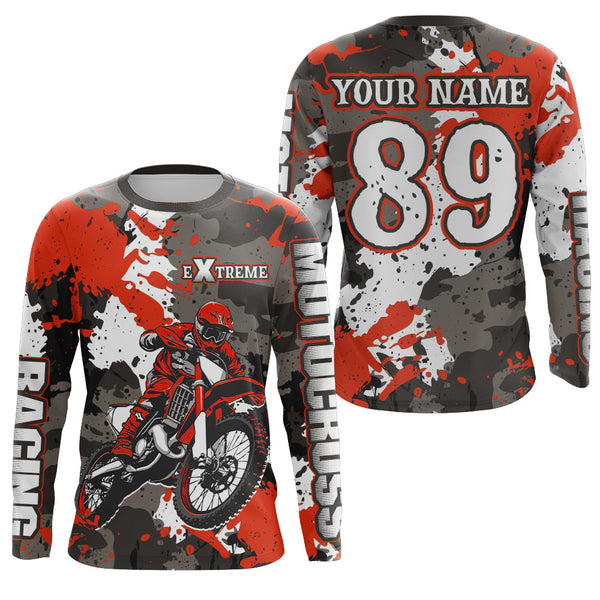 Maxcorners Camo Motocross Jersey Men Kid Women Upf30+ Dirt Bike Off-road Motorcycle Shirt MT2709