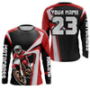 Maxcorners Custom Motocross Jersey Red Dirt Bike Shirt For Kid Women Men Off-road Shirt MT2709