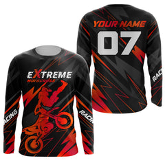 Maxcorners Red Motocross Racing Jersey Custom Dirt Bike Shirt Kid Women Men Motorcycle Shirt MT2709