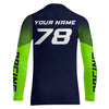 Maxcorners Green Motocross Racing Jersey Youth Men Women Dirt Bike Shirt Upf30+ Extreme Off-Road Racing Shirt MT2709