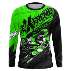 Maxcorners Green Motocross Racing Jersey Upf30+ Kid Men Women Dirt Bike Shirt Off-road Jersey MT2709