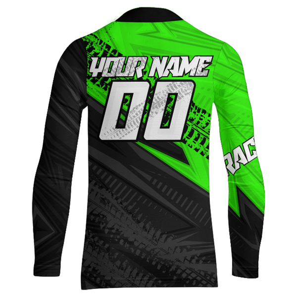 Maxcorners Green Motocross Racing Jersey Upf30+ Kid Men Women Dirt Bike Shirt Off-road Jersey MT2709