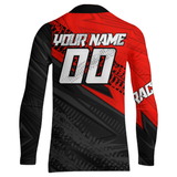 Maxcorners Red Motocross Racing Jersey Upf30+ Kid Men Women Dirt Bike Shirt Off-road Jersey MT2709