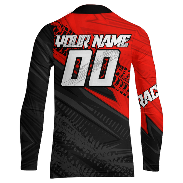 Maxcorners Red Motocross Racing Jersey Upf30+ Kid Men Women Dirt Bike Shirt Off-road Jersey MT2709