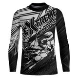 Maxcorners White Black Motocross Racing Jersey Upf30+ Kid Men Women Dirt Bike Shirt Off-road Jersey MT2709