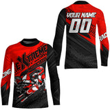 Maxcorners Red Motocross Racing Jersey Upf30+ Kid Men Women Dirt Bike Shirt Off-road Jersey MT2709