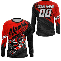 Maxcorners Red Motocross Racing Jersey Upf30+ Kid Men Women Dirt Bike Shirt Off-road Jersey MT2709