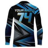 Maxcorners Blue Motocross Jersey Upf30+ Dirt Bike Youth Motocross Riding Shirt Men Women Kid MT2809