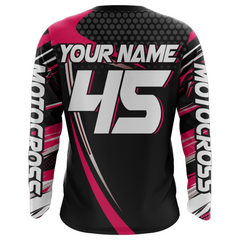 Maxcorners Motocross Racing Jersey Women Kid Girl Upf30+ Dirt Bike Shirt Off-Road MX Jersey XM273 MT2809