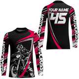 Maxcorners Motocross Racing Jersey Women Kid Girl Upf30+ Dirt Bike Shirt Off-Road MX Jersey XM273 MT2809