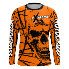 Maxcorners Motocross Racing Jersey Orange Upf30+ Dirt Bike Shirt MX Off-Road Motorcycle Shirt MT2709