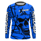 Maxcorners Motocross Racing Jersey Blue Upf30+ Dirt Bike Shirt MX Off-Road Motorcycle Shirt MT2709