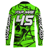 Maxcorners Motocross Racing Jersey Green Upf30+ Dirt Bike Shirt MX Off-Road Motorcycle Shirt MT2709