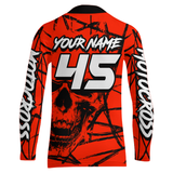 Maxcorners Motocross Racing Jersey Red Upf30+ Dirt Bike Shirt MX Off-Road Motorcycle Shirt MT2709