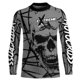 Maxcorners Motocross Racing Jersey Grey Upf30+ Dirt Bike Shirt MX Off-Road Motorcycle Shirt MT2709