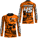 Maxcorners Motocross Racing Jersey Orange Upf30+ Dirt Bike Shirt MX Off-Road Motorcycle Shirt MT2709