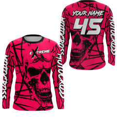 Maxcorners Motocross Racing Jersey Pink Upf30+ Dirt Bike Shirt MX Off-Road Motorcycle Shirt MT2709