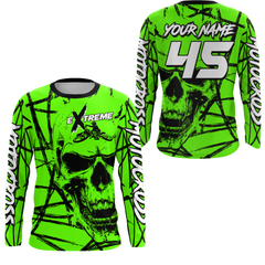 Maxcorners Motocross Racing Jersey Green Upf30+ Dirt Bike Shirt MX Off-Road Motorcycle Shirt MT2709