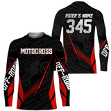 Maxcorners Motocross Racing Jersey Kid Women Men Dirt Bike Shirt Upf30+ Off-road Jersey Red MT2809