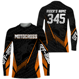 Maxcorners Motocross Racing Jersey Kid Women Men Dirt Bike Shirt Upf30+ Off-road Jersey Orange MT2809