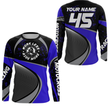 Maxcorners Motocross Racing Jersey Blue Upf30+ Dirt Bike Shirt Off-Road MX Racing Jersey MT2709