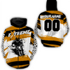 Maxcorners Custom Orange Motocross Racing Hoodie Jersey for Biker Men Women Dirt Bike Hoodie Zip MT2809