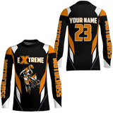 Maxcorners Motocross Racing Jersey Orange Off-road Riding Dirt Bike Shirt For Kid Men Women MT2709